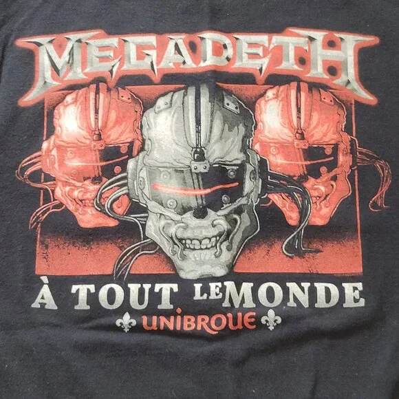 Small Vintage Megadeath Rattlehead A Tout Le Monde Concert Graphic T Shirt - Picture 2 of 9